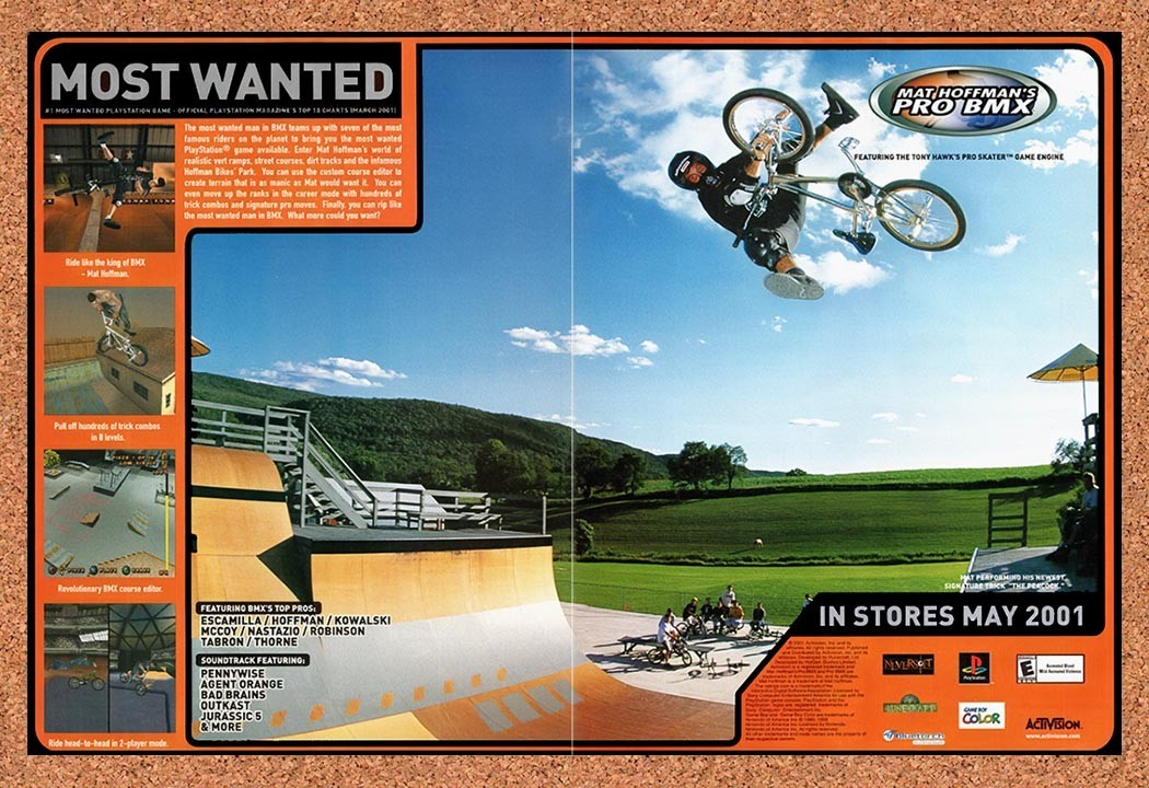 2001 Mat Hoffman's Pro BMX PS2 Original Advertisement / Retro Promo v3