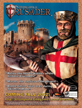2002 Stronghold Crusader PC Original Advertisement / Retro Promo v3