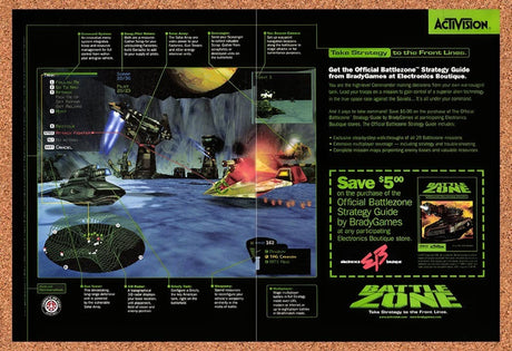 1998 Battlezone EB Games Rebate Original Advertisement / Retro Promo v2