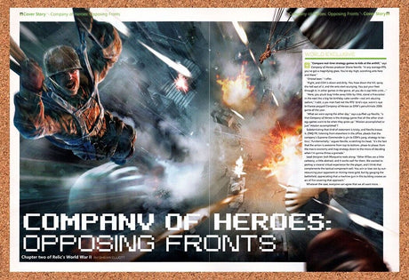 Company Of Heroes Opposing Fronts PC Original 2007 Vintage Ad - Video Game Promo