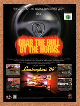 1998 Lamborghini 64 N64 Original Advertisement / Retro Wall Art v1