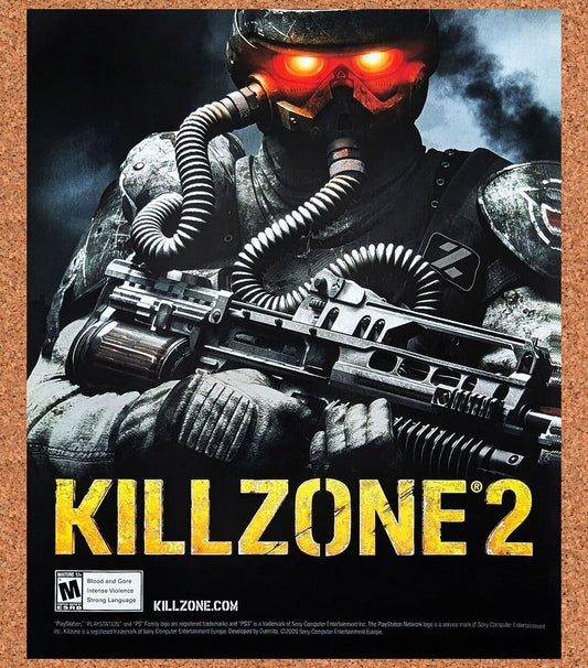 Killzone 2 PS3 Original 2010 Ad Authentic Tactical Shooter Video Game Promo