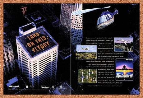 1997 Flight Simulator 98 PC Original Advertisement / Retro Promo v2