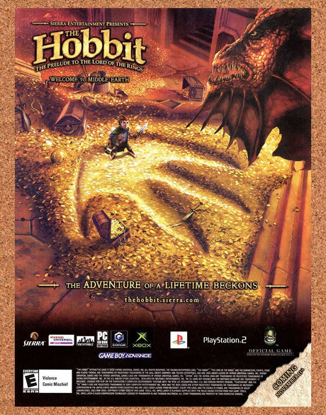 The Hobbit PS2 Original 2003 Vintage Ad - Lord Of The Rings Video Game Art Promo