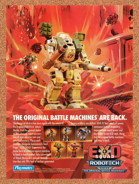 1995 Exo Squad Action Figures Original Advertisement / Retro Wall Art v2
