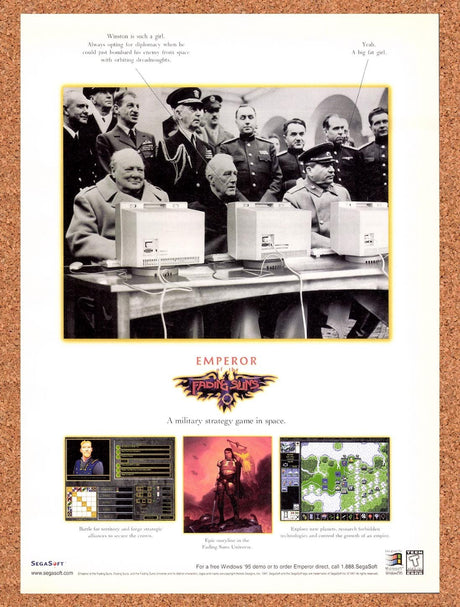 1997 Emperor Of the Fading Suns PC Original Advertisement / Retro Promo v3