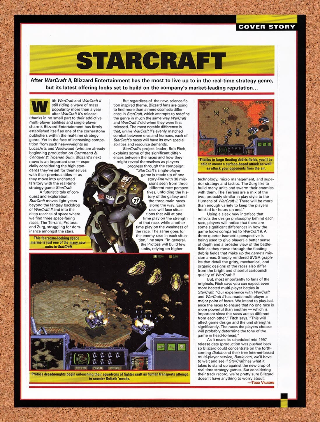 1997 StarCraft PC Original Advertisement / Retro Promo vr8