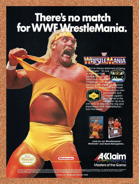 1988 WWF Wrestlemania NES Original Advertisement / Retro Wall Art v1