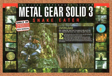 Metal Gear Solid 3 Snake Eater PS2 Original 2003 Vintage Ad - Review Promo