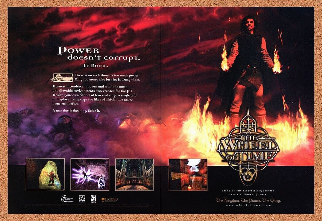 Wheel Of Time PC Original 2000 Print Ad Authentic RPG Video Game Promo v2