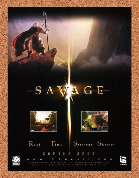 Savage PC Original 2004 Ad Authentic RTS RPG Fantasy Video Game Promo Art v1