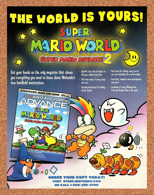 Super Mario Advance 2 Original 2001 Ad Authentic Nintendo Video Game Art Promo