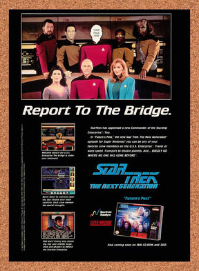 1994 Star Trek The Next Generation SNES Original Advertisement / Retro Promo v2