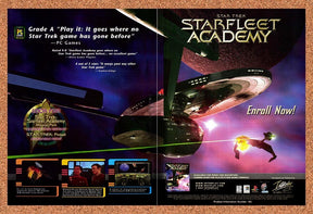 1998 Star Trek Starfleet Academy PC Original Advertisement / Retro Promo v5