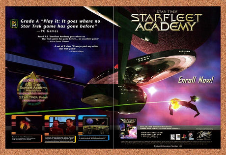 1998 Star Trek Starfleet Academy PC Original Advertisement / Retro Promo v5