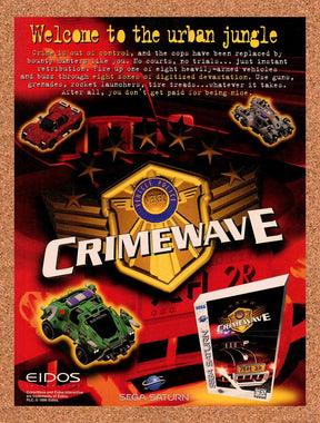 1997 CrimeWave Saturn Original Advertisement / Retro Promo v1
