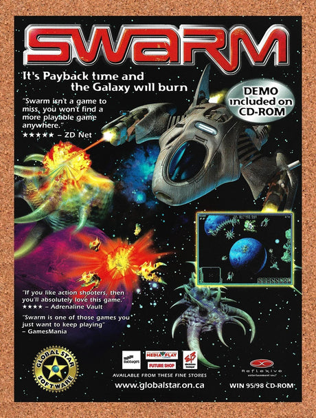 1998 Swarm PC Original Advertisement / Retro Promo v1