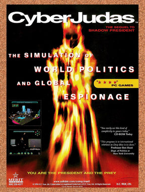 1996 CyberJudas PC Original Advertisement / Retro Promo v2