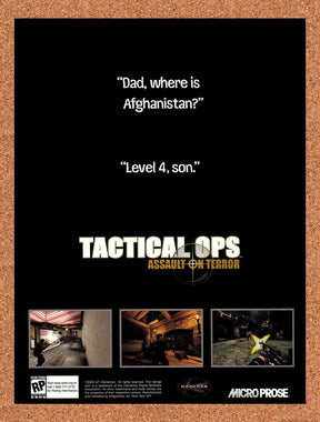 2002 Tactical Ops Assault On Terror PC Original Advertisement / Retro Promo v1