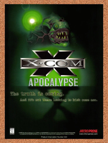 1997 X-Com Apocalypse PC Original Advertisement / Retro Wall Art v1