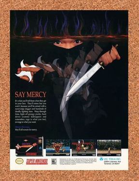Shien's Revenge SNES Original 1994 Ad Authentic Nintendo Video Game Promo