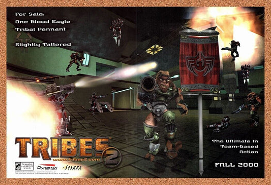 Tribes 2 PC Original 1999 Vintage Ad - Fall 2000 Release Video Game Promo