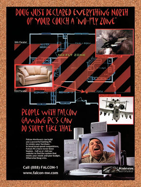 1999 Falcon Northwest Performance Gaming PCs Original Ad / Retro Wall Art v16