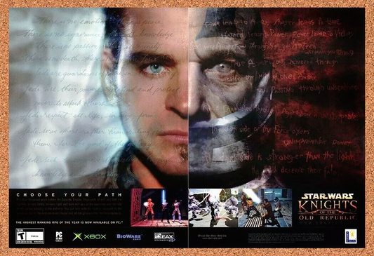 Star Wars Knights Old Republic Xbox Original 2005 Ad Authentic Video Game Promo