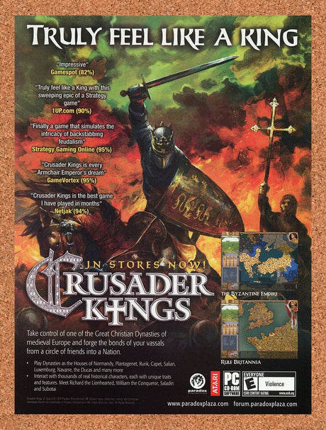 Crusader Kings PC Original 2006 Ad Authentic Strategy RTS Video Game Promo