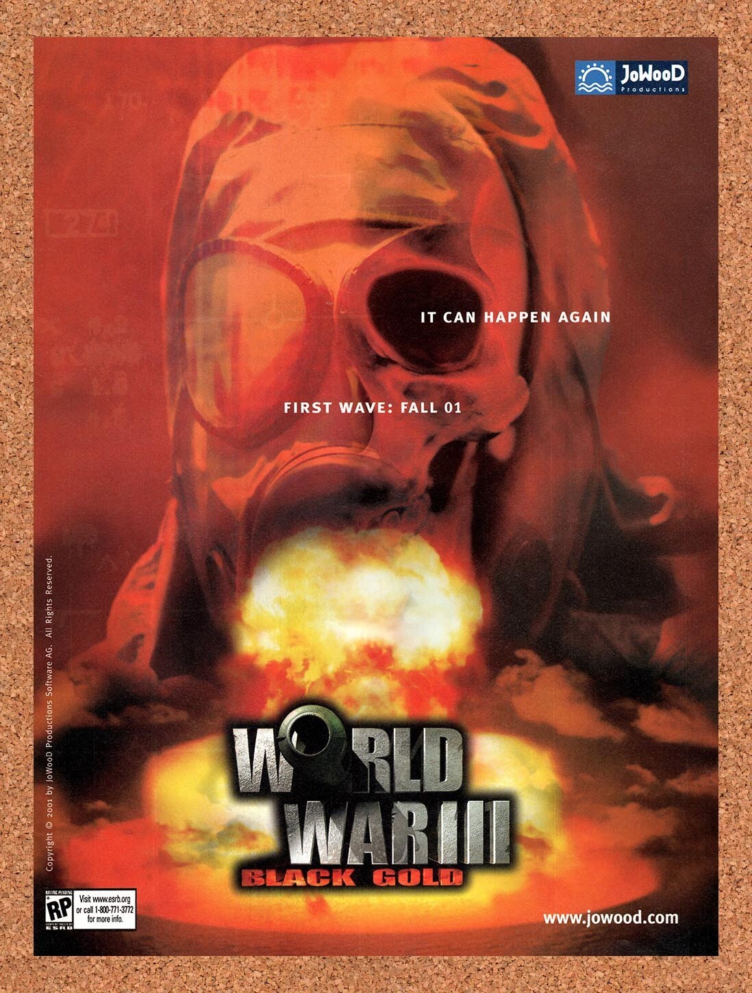 2001 World War III Black Gold PC Original Advertisement / Retro Wall Art v1