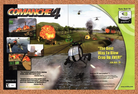 2002 Comanche 4 nVidia Original Advertisement / Retro Promo v2