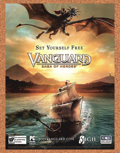 Original 2006 Vanguard Saga Of Heroes PC Vintage Ad - Video Game Art Promo