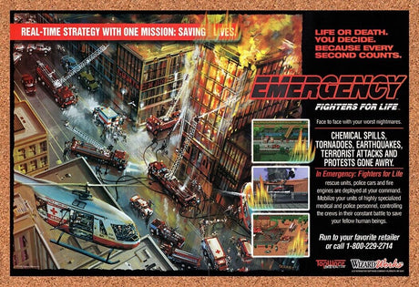 1998 Emergency Fighters For Life PC Original Advertisement / Retro Wall Art v1