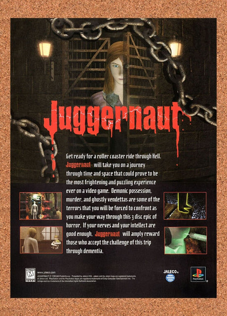 1999 Juggernaut PS1 Original Advertisement / Retro Wall Art v1