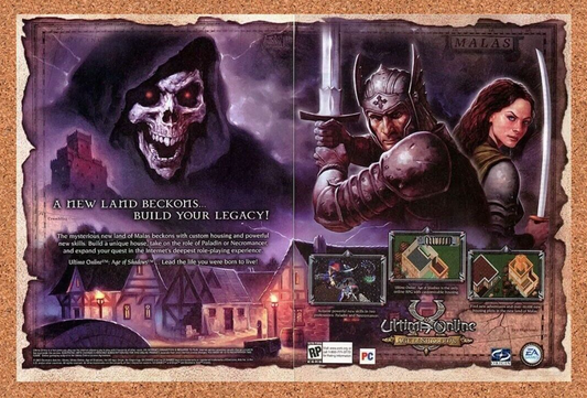 Ultima Online PC Age Of Shadows Original 2004 Ad Authentic Video Game Promo v1