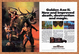 1992 Golden Axe II Genesis Original Advertisement / Retro Wall Art v2