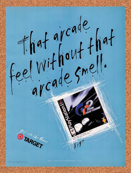 1999 Gran Turismo 2 At Target Original Advertisement / Retro Wall Art v2