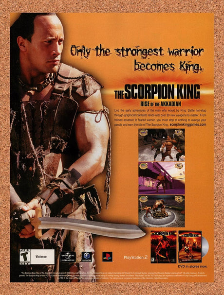 2002 Scorpion King Rise Of The Akkadian PS2 Original Advertisement / Promo v1