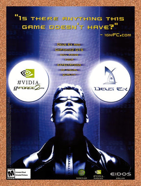 2000 Deus Ex nVidia Original Advertisement / Retro Promo v5
