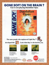 1991 Daedalian Opus Game Boy Original Advertisement / Retro Wall Art v1