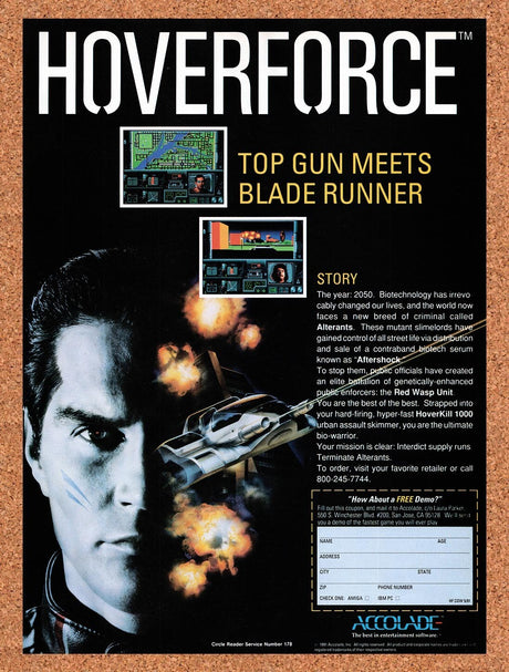 1991 Hoverforce IBM Original Advertisement / Retro Wall Art v1