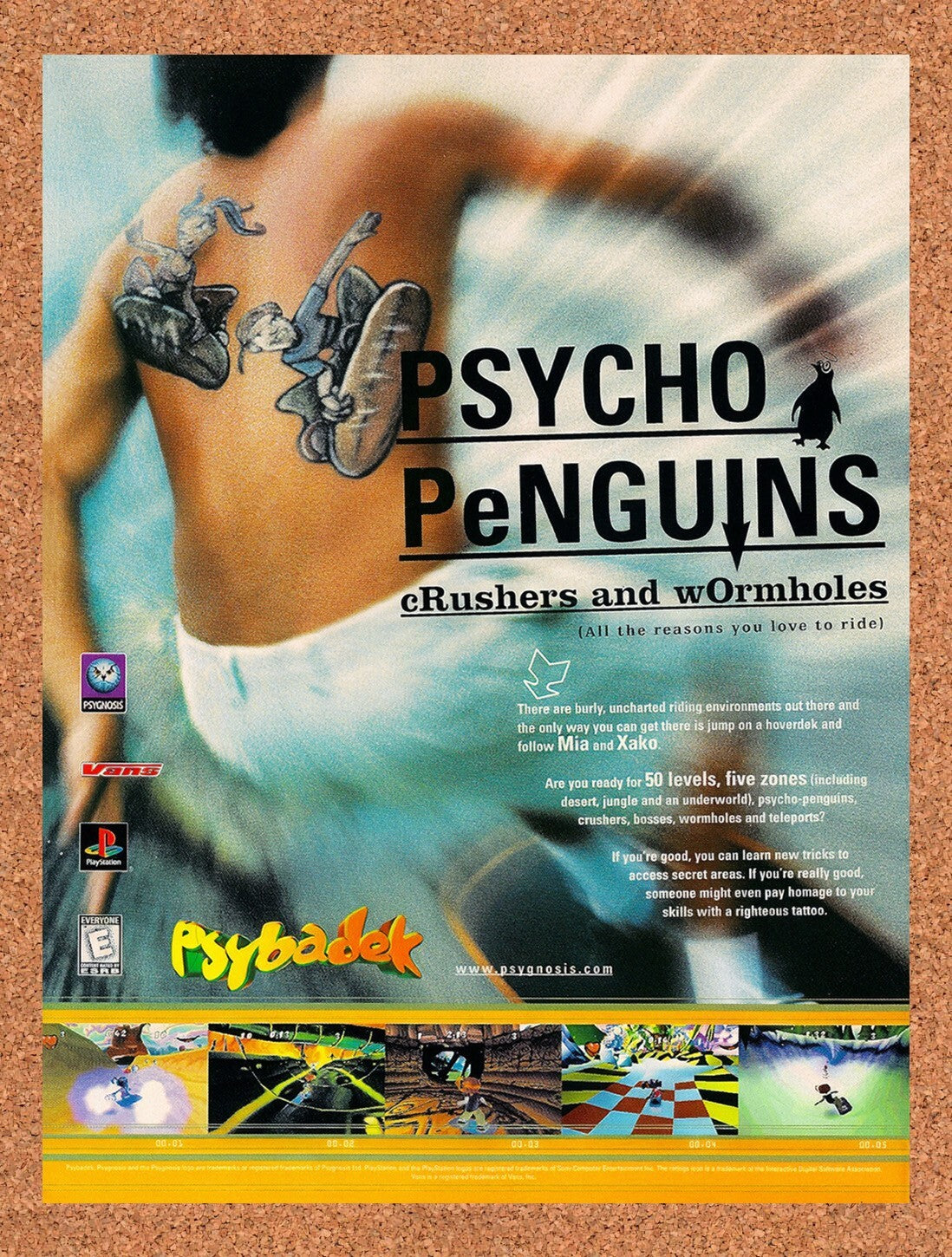 1998 Psybadek PS1 Original Advertisement / Retro Wall Art v1