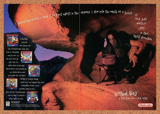 Virtual Boy Console Original 1995 Ad Authentic Nintendo Video Game Promo v1