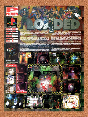 1995 Loaded PS1 Original Advertisement / Retro Promo vr3