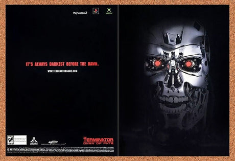 Terminator Dawn of Fate PS2 Original 2003 Ad Authentic Video Game Promo