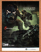 Gears Of War PC Original 2006 Vintage Ad - Video Game Art Promo