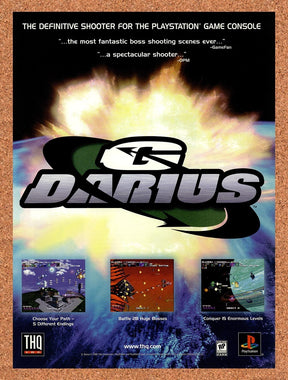 1998 G-Darius PS1 Original Advertisement / Retro Promo v2