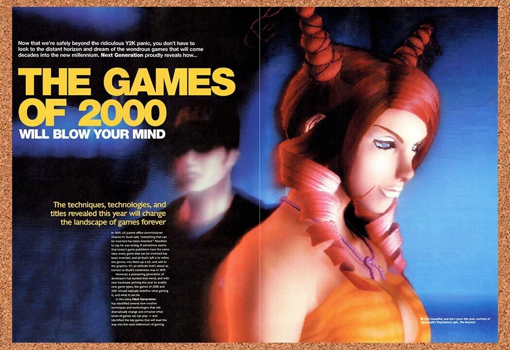 The Bouncer PS2 Original 2000 Vintage Ad - The Games Of 2001 Preview Promo