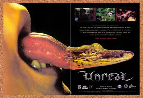 1997 Unreal PC Original Advertisement / Retro Promo v6