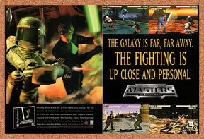 1998 Star Wars Masters Of Teras Kasi PS1 Original Advertisement / Retro Promo v1